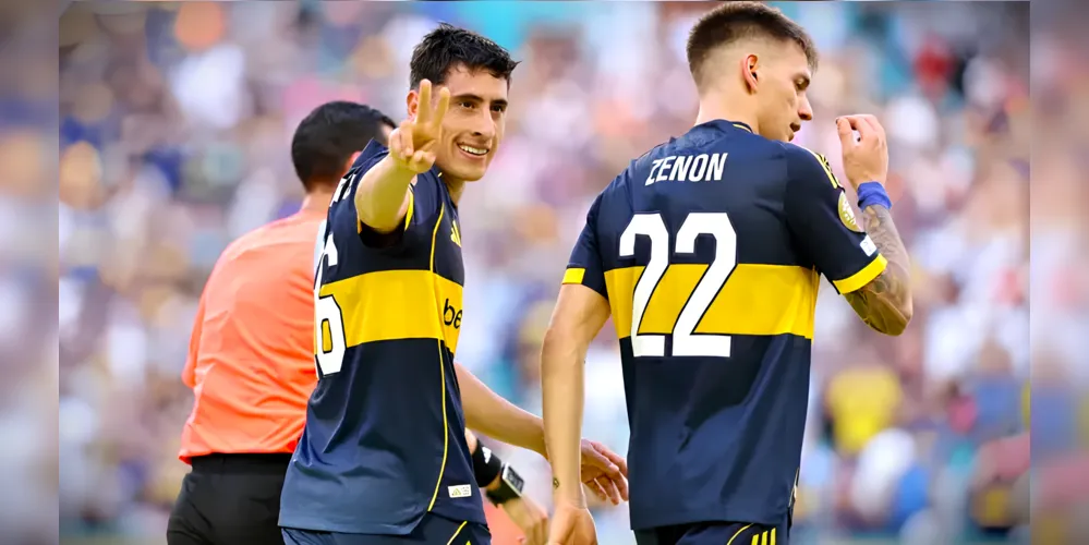 Merentiel (à esquerda) fez um dos gols do Boca Juniors