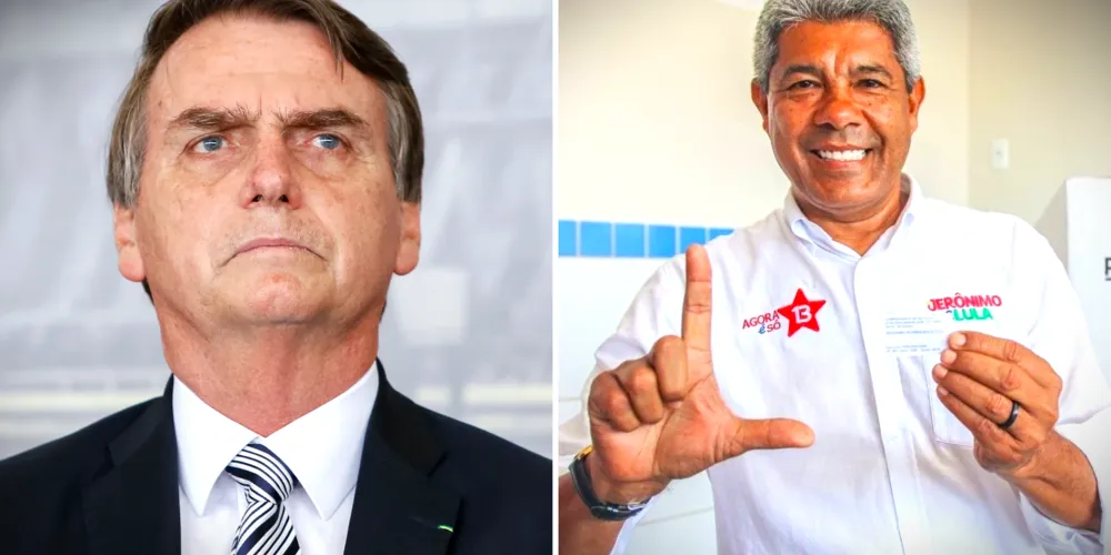 Jair Bolsonaro (à esquerda) criticou a fala do governador da Bahia