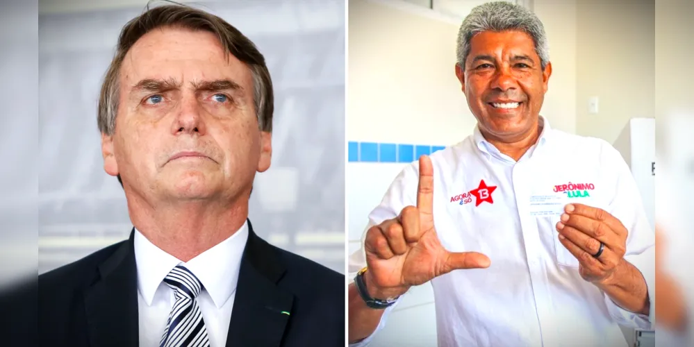Jair Bolsonaro (à esquerda) criticou a fala do governador da Bahia