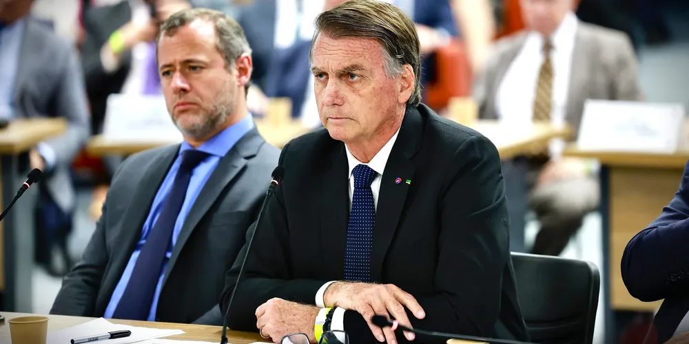 Jair Bolsonaro durante depoimento no Supremo Tribunal Federal