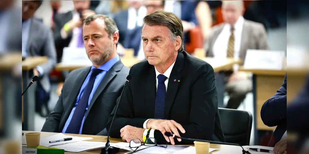 Jair Bolsonaro durante depoimento no Supremo Tribunal Federal