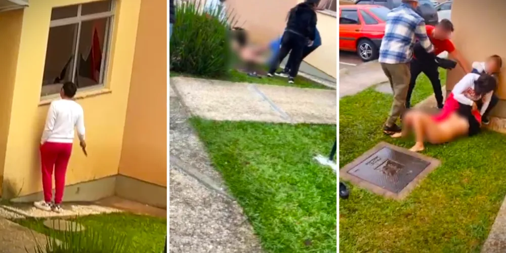 Populares registraram a confusão entre as mulheres e conhecidos