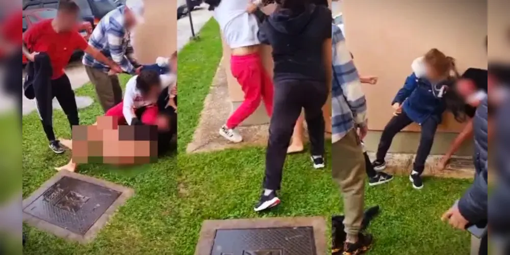 Vídeo registrou as agressões contra a suposta amante