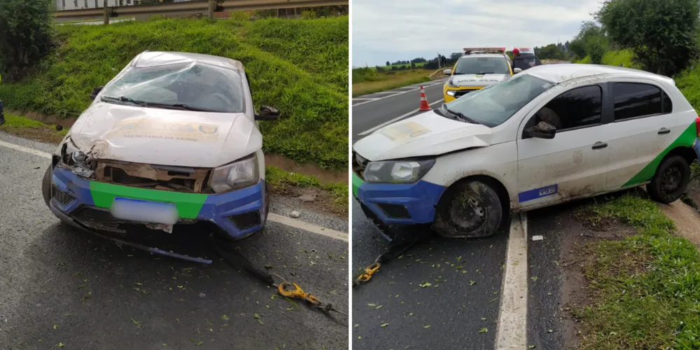 Automóvel tem placas de Curiúva