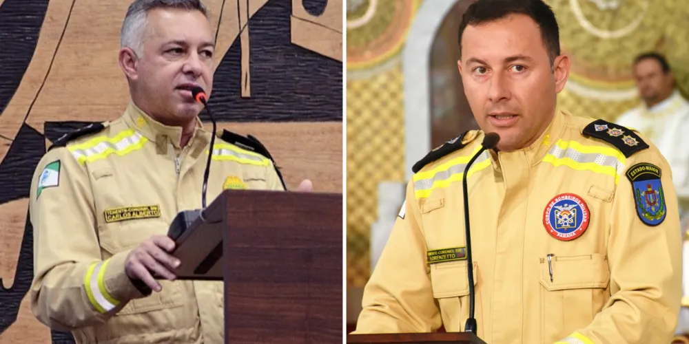 Coronel Carlos Alberto de Oliveira e tenente-coronel Rafael Lorenzetto