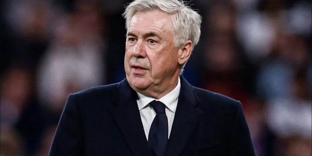 Carlo Ancelotti em jogo do Real Madrid