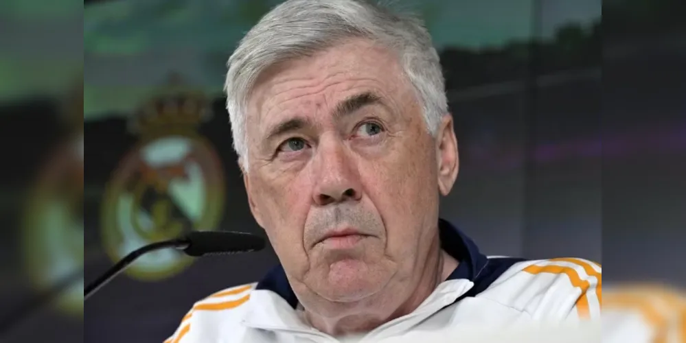 Carlo Ancelotti, técnico do Real Madrid, em entrevista coletiva neste sábado