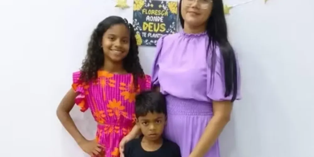 Mirian e os filhos, Luís e Evely