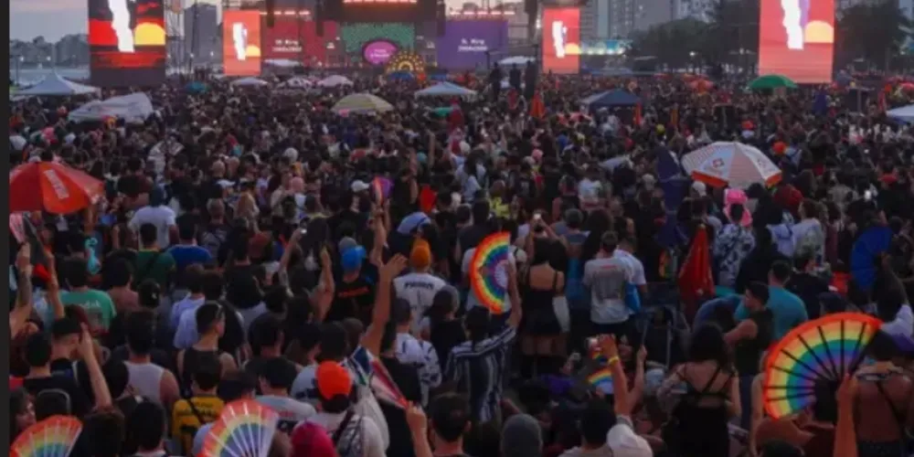 Praia de Copacabana para o show