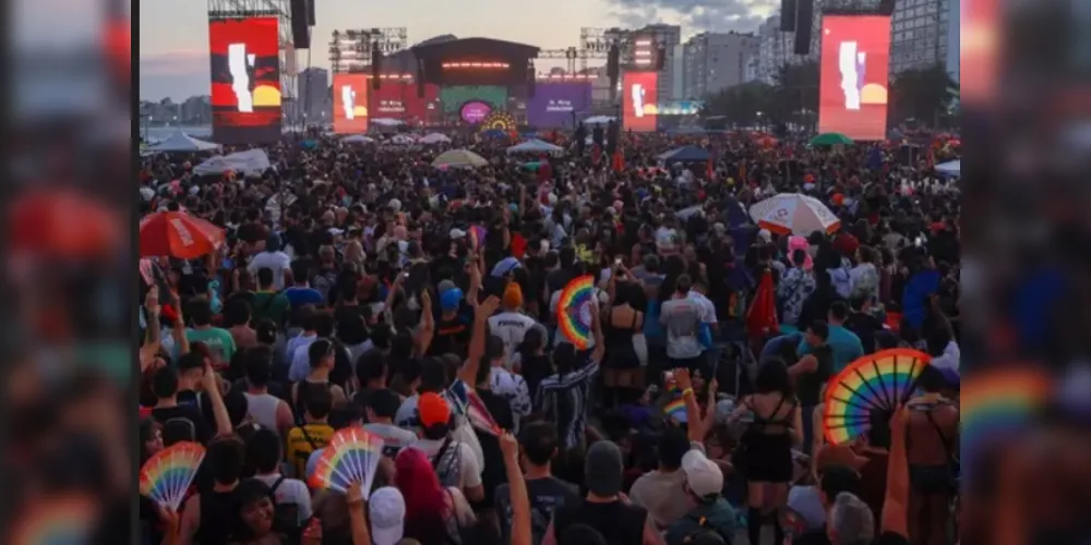 Praia de Copacabana para o show