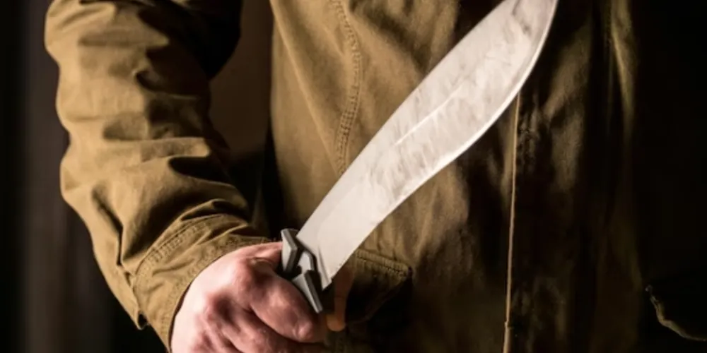 O pai dos jovens pegou um facão que estava na parte externa da casa e tentou golpear os filhos