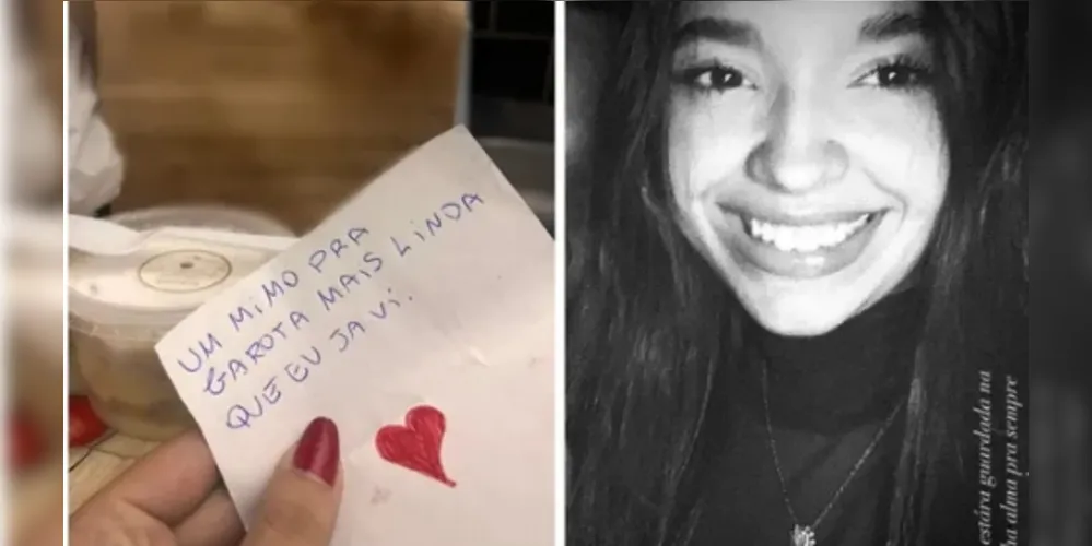 Ana Luiza de Oliveira Neves se sentiu mal após consumir um bolo entregue por um motoboy com um bilhete misterioso