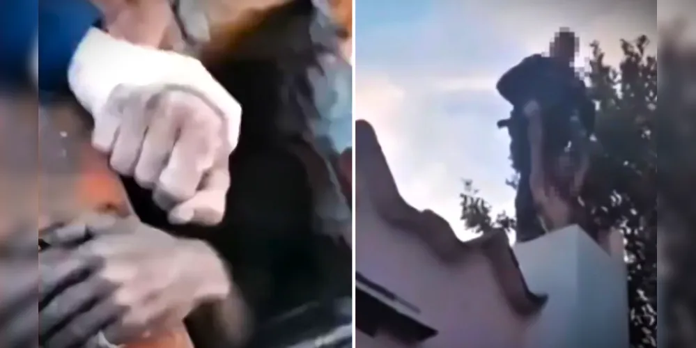 Agentes de segurança auxiliaram no resgate do homem