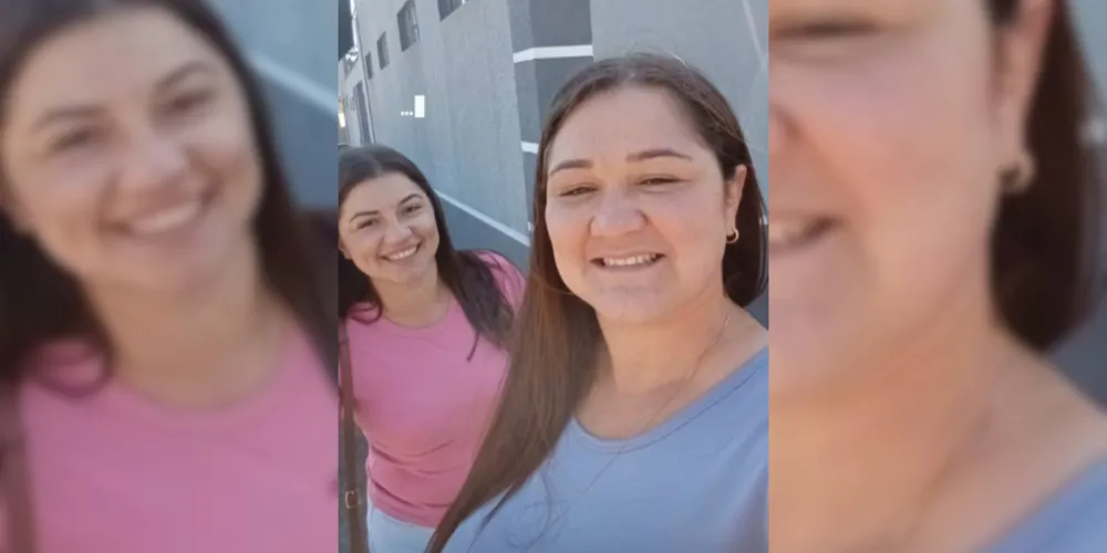 Daniele Jusvak (esquerda) e Graziele Jusvak (direita)