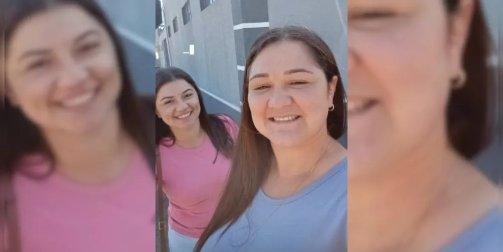 Daniele Jusvak (esquerda) e Graziele Jusvak (direita)