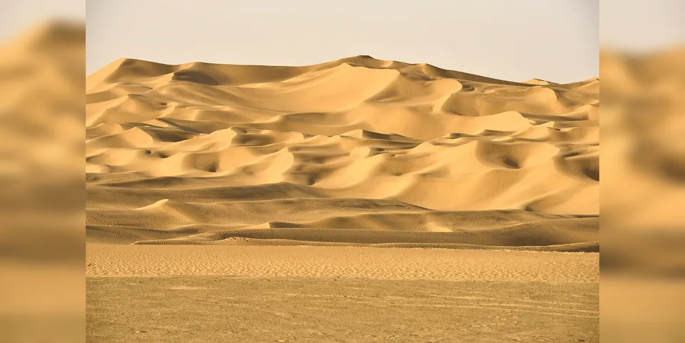 A região desértica de Xinjiang recebeu o experimento