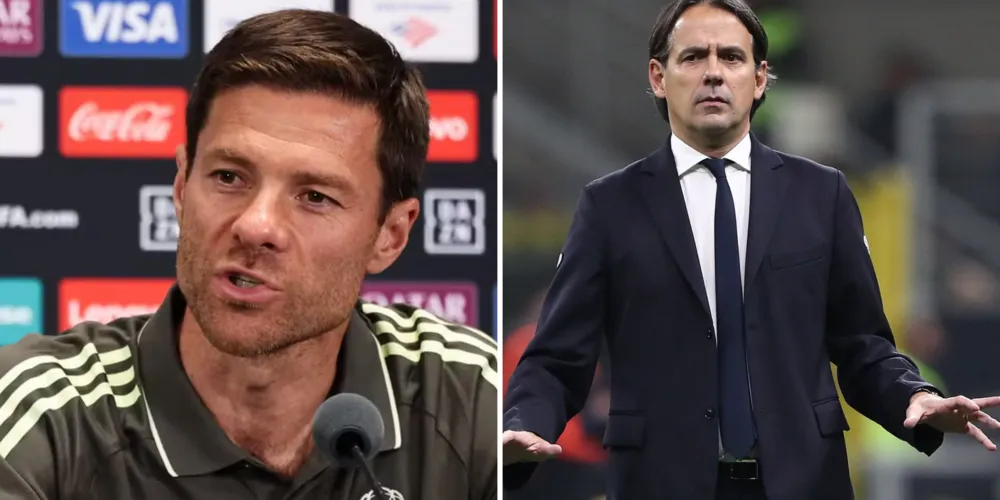 Xabi Alonso, técnico do Real Madrid e Simone Inzaghi, técnico do Al Hilal
