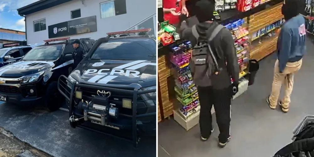 Dupla de encapuzados e com armas de fogo subjugaram dois funcionários e subtraíram certa quantia em dinheiro