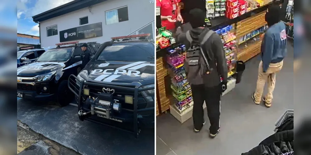 Dupla de encapuzados e com armas de fogo subjugaram dois funcionários e subtraíram certa quantia em dinheiro