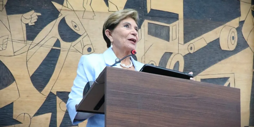 A prefeita Elizabeth Schmidt destacou a constante transformação de Ponta Grossa, em discurso na Câmara