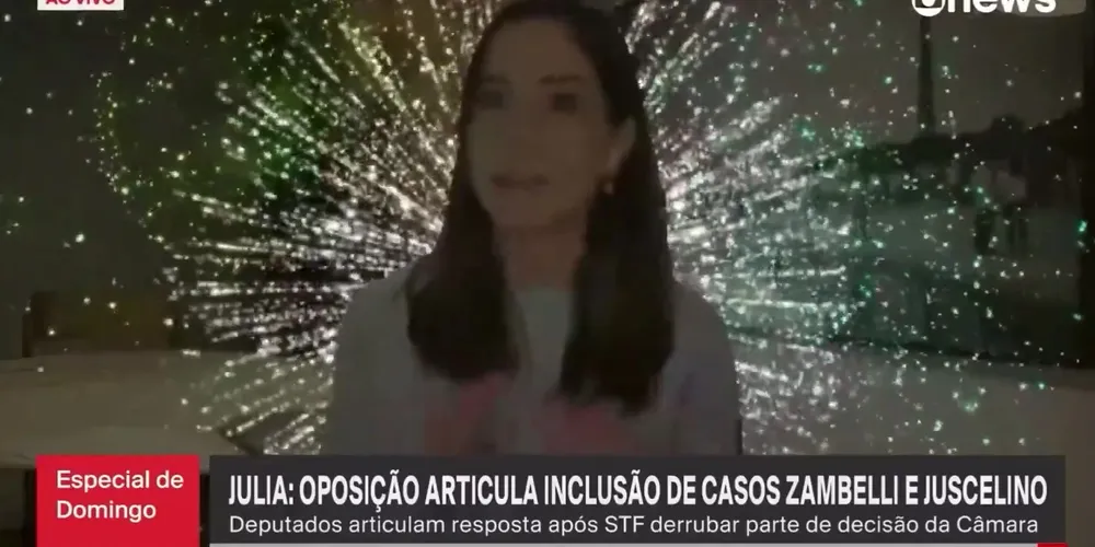 Filtro foi ativado enquanto jornalista gesticulava