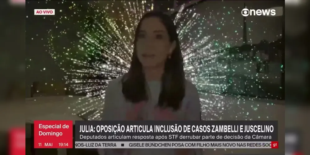 Filtro foi ativado enquanto jornalista gesticulava