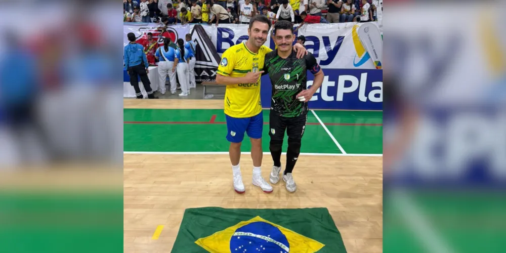 Falcão e Galdino pela  Seleção Brasileira de Futebol de Salão Clássico