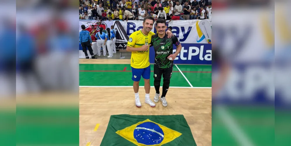Falcão e Galdino pela  Seleção Brasileira de Futebol de Salão Clássico