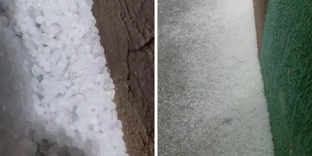Granizo em residência na Rua João Batista França e Silva