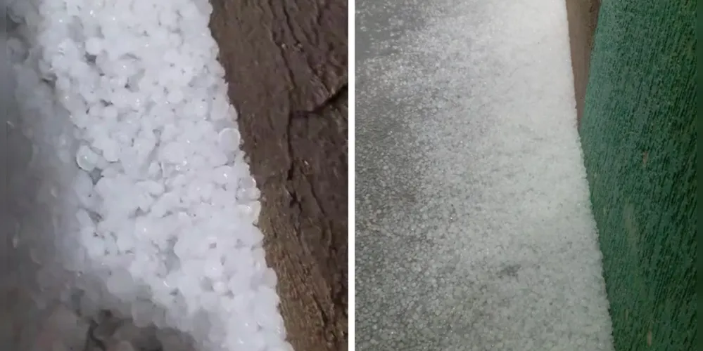 Granizo em residência na Rua João Batista França e Silva