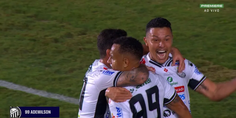 Comemoração do gol de Ademílson