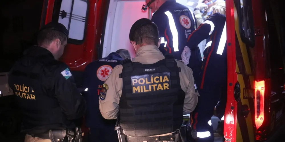 Polícia Militar, Samu e Siate em atuação, durante a ocorrência