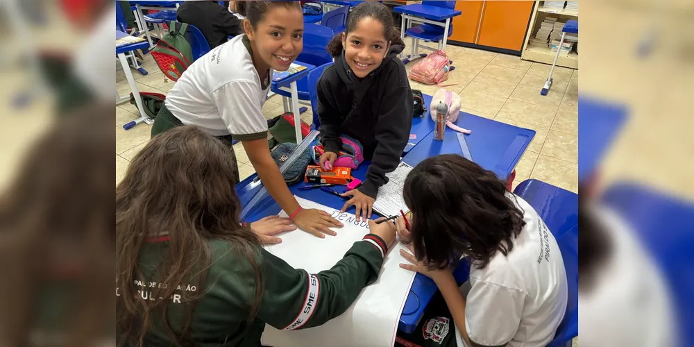 Educandos puderam realizar ações práticas em sala de conscientização