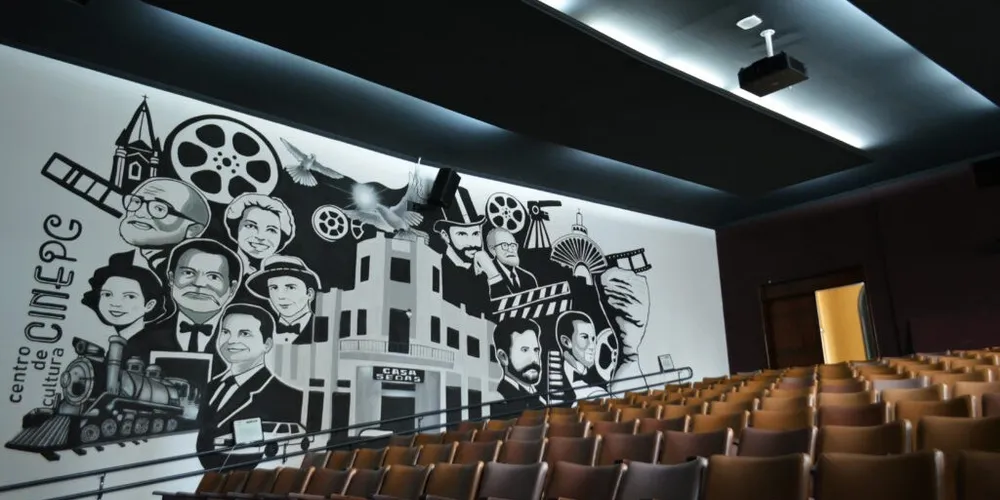 O novo Cine PG, conta com auditório para 170 pessoas e equipamentos de última geração para projeção audiovisual