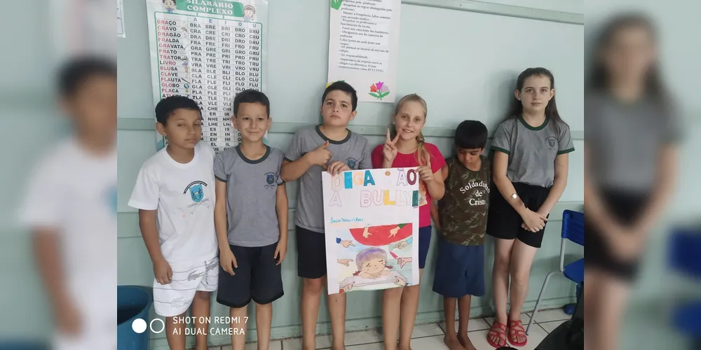 Cartazes ajudaram a elucidar a temática em sala de aula