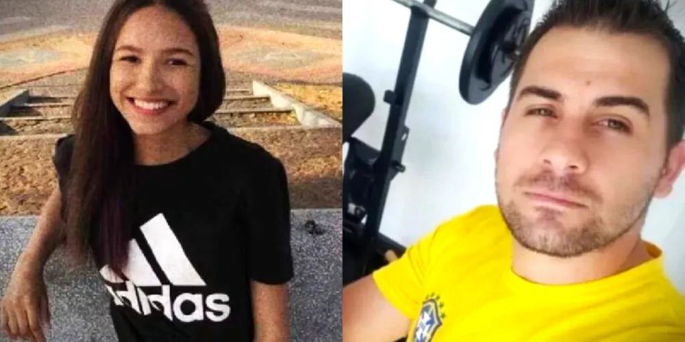 À direita Marcos Vagner de Souza, acusado de matar a jovem Isis