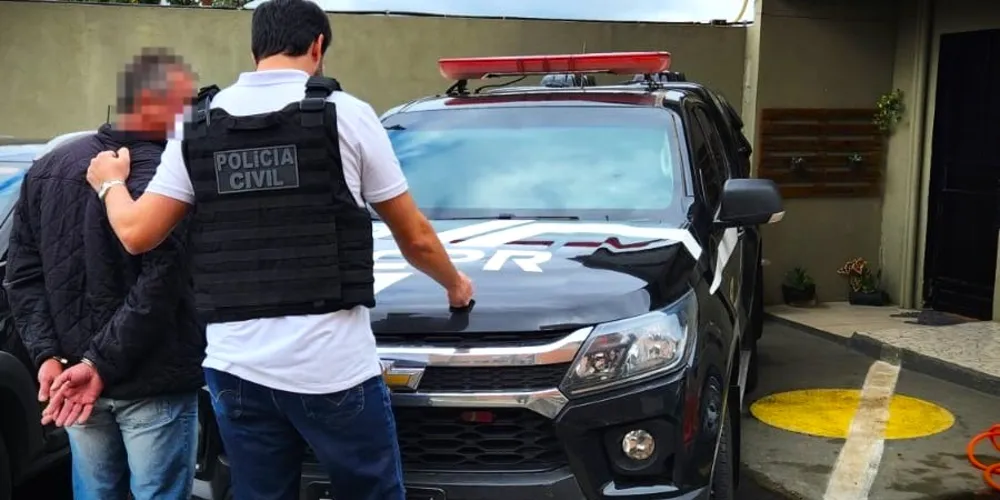 Homem foi preso na casa de parentes, em Ponta Grossa