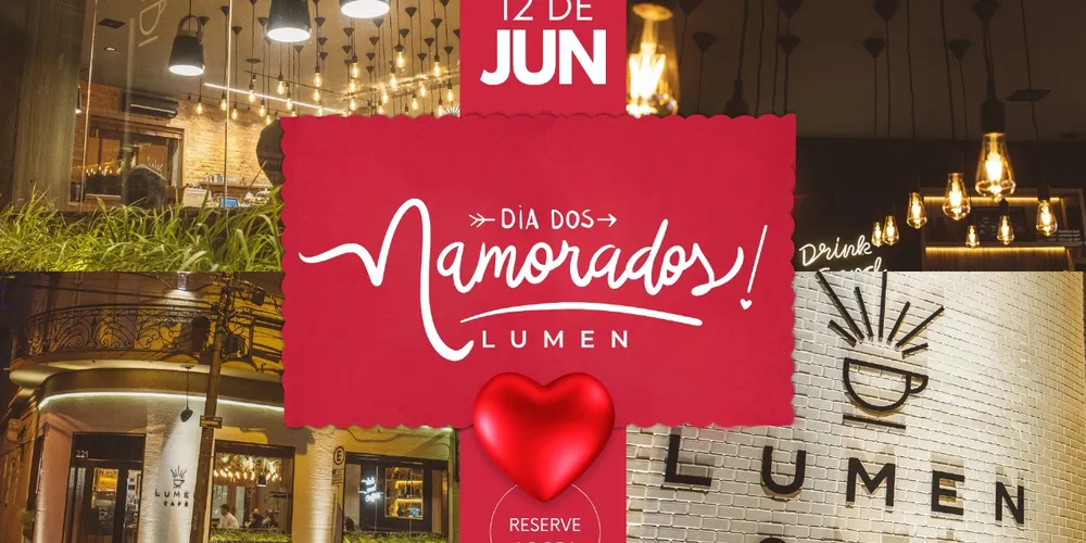 Para o Dia dos Namorados, além do jantar no Lumen é possível garantir uma noite especial no Hotel Planalto