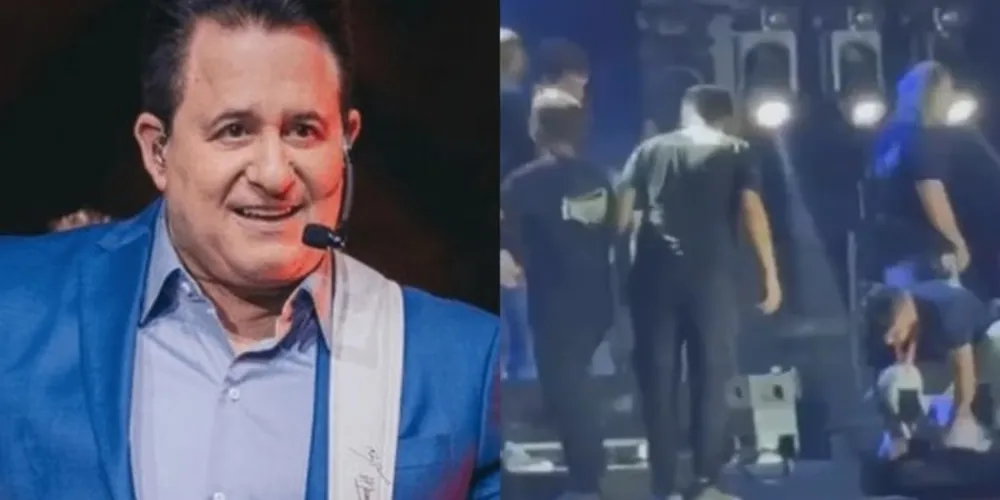 Marrone caiu do palco no último sábado (10)