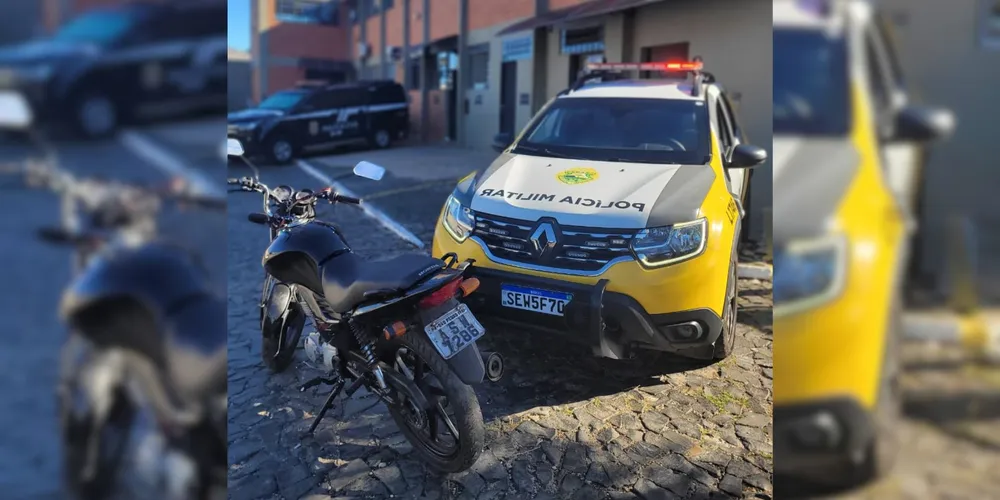 Motocicleta foi apreendida