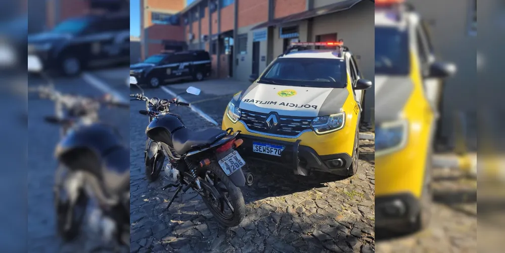 Motocicleta foi apreendida