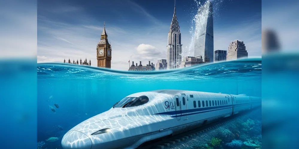 Trem-bala submarino entre continentes: sonho ou realidade? Analisamos o projeto de Gibraltar e a viabilidade de viagens a 800km/h sob o oceano