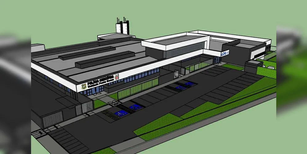 Projeção mostra como prédio deve ficar após conclusão da obra