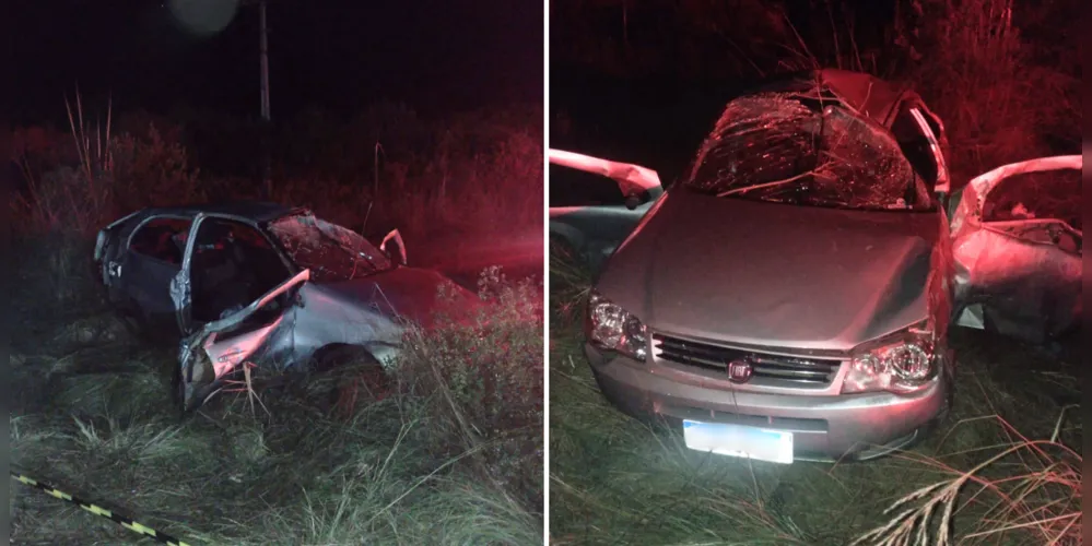 O veículo, de cor preta e placas de Palmital, trafegava pela rodovia, no sentido de Guarapuava à Turvo