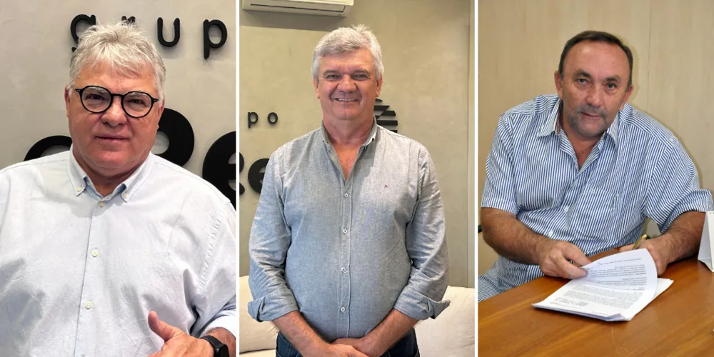 Altamir Sanson, Juca Sloboda e Oziel Neivert representaram os Campos Gerais no primeiro dia do evento