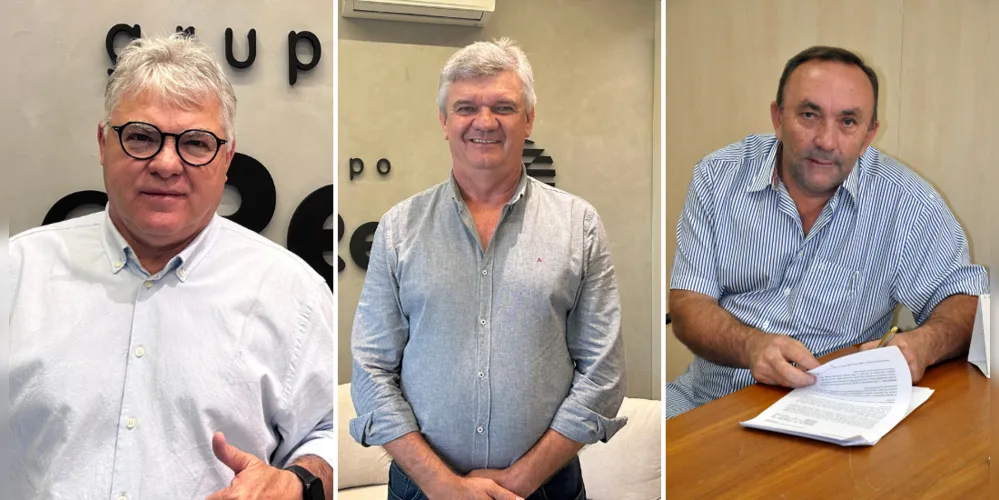 Altamir Sanson, Juca Sloboda e Oziel Neivert representaram os Campos Gerais no primeiro dia do evento