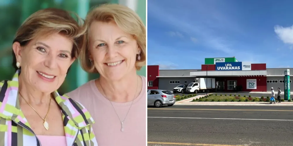 Elizabeth Schmidt e Márcia Huçulak (à direita); UPA Uvaranas (à esquerda)