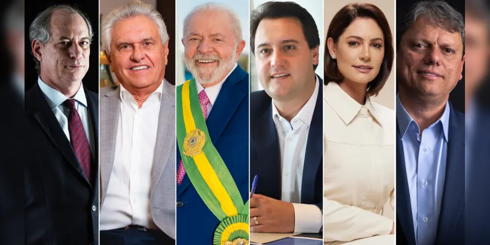 Ciro Gomes, Ronaldo Caiado, Lula, Ratinho Junior, Michelle Bolsonaro e Tarcísio de Freitas foram especulados