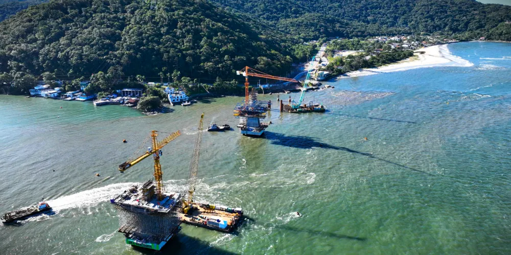 Ponte de Guaratuba está sendo inserida na rodovia PR-412