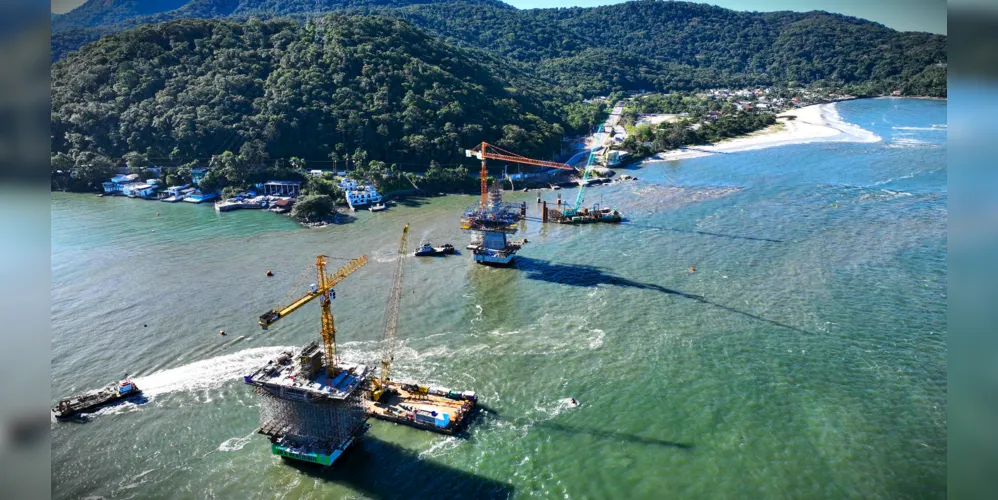 Ponte de Guaratuba está sendo inserida na rodovia PR-412